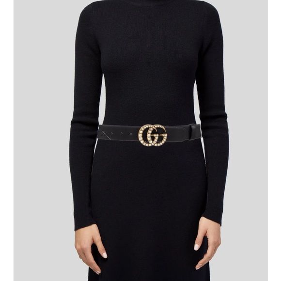GG Gucci Marmont wide belt with pearl buckle. Size 100. Excellent condition - Picture 2 of 6